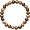 Bracelet > Stretch > 6.5" > Pearl > Chocolate > Dyed > Cultured > Freshwater > 8-9mm
