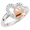 Ring > Design > Heart > Double > Diamond > 1/10 CTW