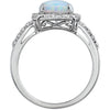 Ring > Diamond > .07 CTW > & > Opal > Created