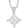 Necklace > 18" > Moissanite > Created > Brilliant > Forever > 5mm