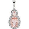 Pendant > Diamond > .08 CTW > & > Morganite