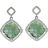 Earrings > Diamond > CTW > 5/Quartz & 5 > Green