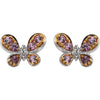 Earrings > Butterfly > Sapphire & Diamond > Pink