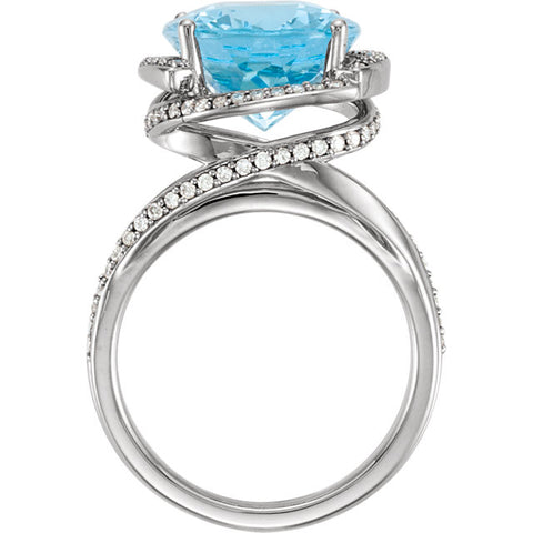 Ring > Spiral > Diamond > CTW > 1/Topaz & 1 > Blue > Swiss