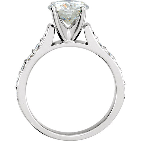 Ring > Engagement > Moissanite > Created > Round > 8mm