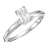 Solitaire > Emerald > Moissanite > Created