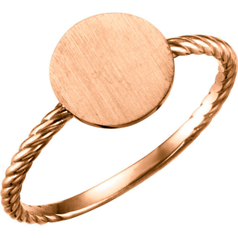 Ring > Rope > Engravable > Round