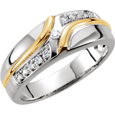 Band > Diamond > 1/5 CTW > 7mm > Two-Tone > 14kt