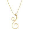Chain > Snake > 18" > an > on > Pendant > Scroll > Fashion > Gold