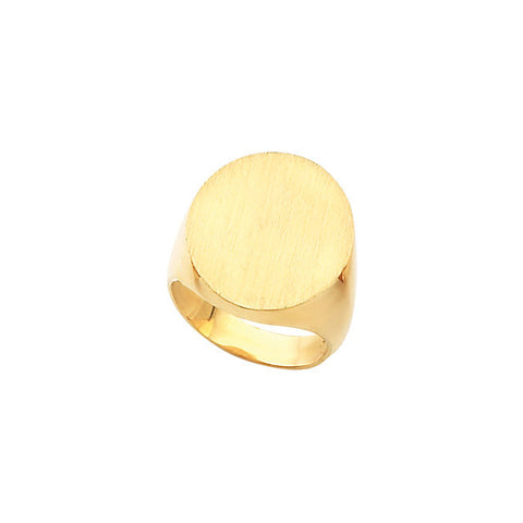 Ring > Signet > Men's > Oval > Solid > 14x12mm