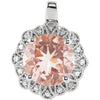 Pendant > Diamond > .08 CTW > & > Morganite > 9mm