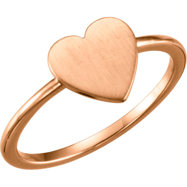 Ring > Engravable > Heart