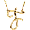 Necklace > 16" > Initial > Script > "A"