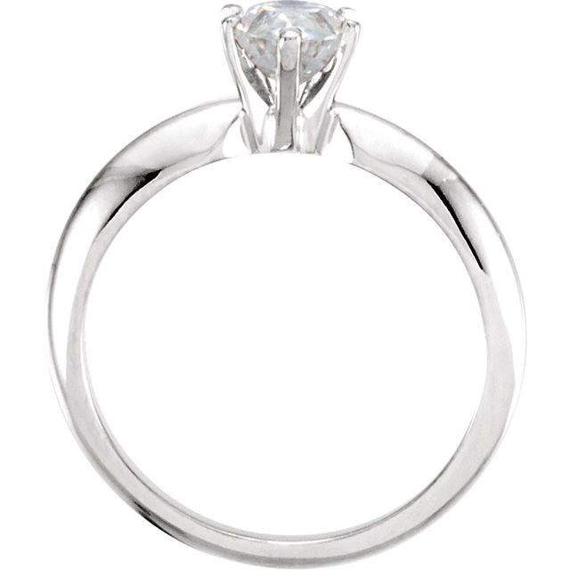 Solitaire > Moissanite > Created > Pear > 8x5mm