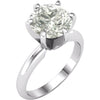 Ring > Solitaire > Moissanite > Created > Round > 7mm