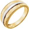 Ring > Hammered > Banded > Two-Tone > 14kt