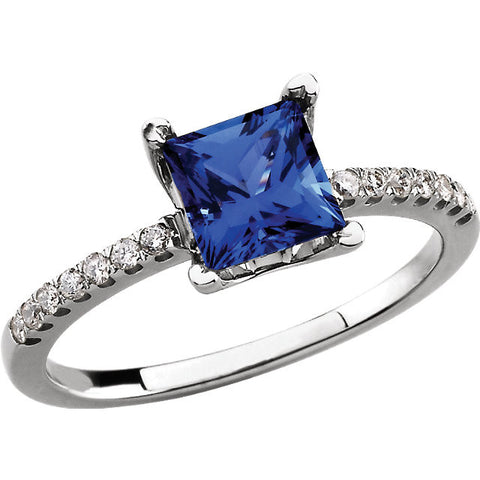 Ring > Diamond > CTW > 1/Sapphire & 1 > Created > Chatham®