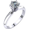Round Brilliant Cut Solitaire Diamond Engagement Ring w/ 6 Prong Head