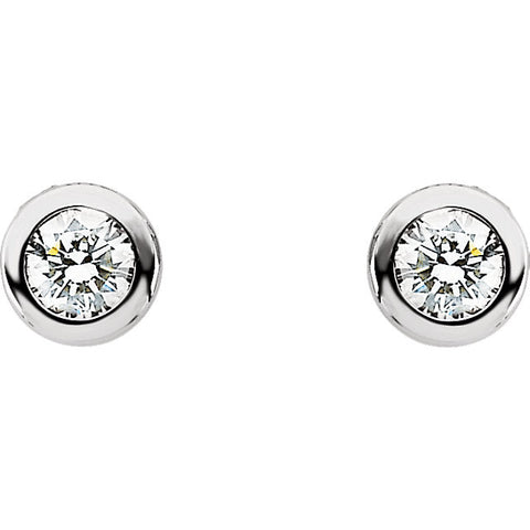 Earrings > Solitaire > Diamond > 1/2 CTW