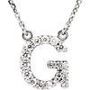 Necklace > 16" > Diamond > 1/6 CTW > "G" > Letter