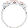 Ring > Diamond > .025 CTW > Center > Plated > Rose > with > Silver > Sterling