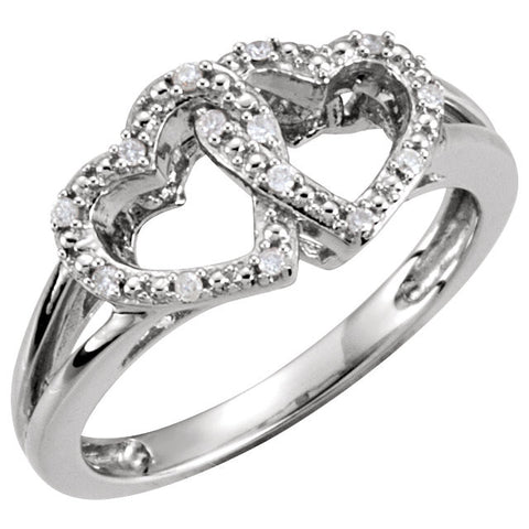 Ring > Design > Heart > Double > Diamond > .05 CTW