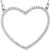 Necklace > 16" > Heart > Petite > Diamond > 1/8 CTW