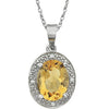 Necklace > Diamond > .02 CTW > & > Citrine