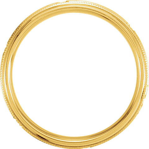 Band > Patterned > Comfort-Fit > 6mm > Two-Tone > 14kt