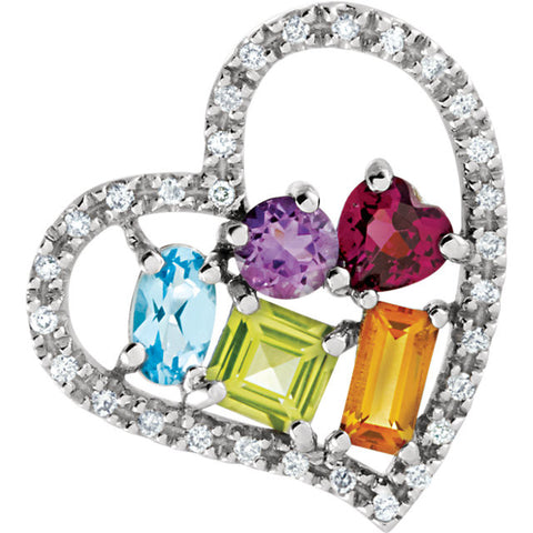 Pendant > Diamond > CTW > 1/Gemstone & 1-Gemstone