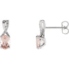 Earrings > Morganite & Diamond