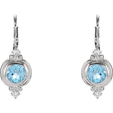 Earrings > Topaz & CZ > Blue > Swiss