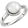 Ring > Diamond > .08 CTW > & > Pearl > 7.5-8mm