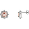 Earrings > Diamond > CTW > 1/Morganite & 1