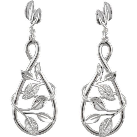 Earrings > Leaf > Infinity-Inspired > Diamond > 1/5 CTW