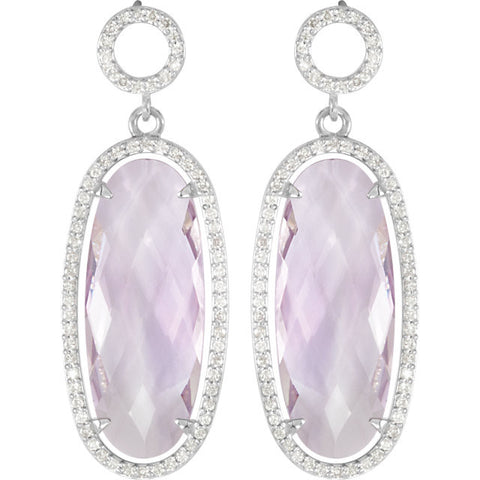 Earrings > Diamond > CTW > 7/Quartz & 7 > France > De > Rose