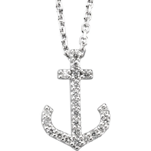 Necklace > Anchor > Diamond > 1/8 CTW