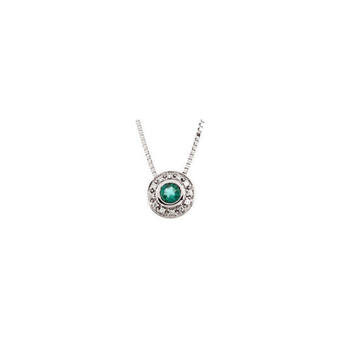 Necklace > Emerald & Diamond > Genuine