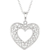 Necklace > 18" > Heart > Diamond > 1/10 CTW
