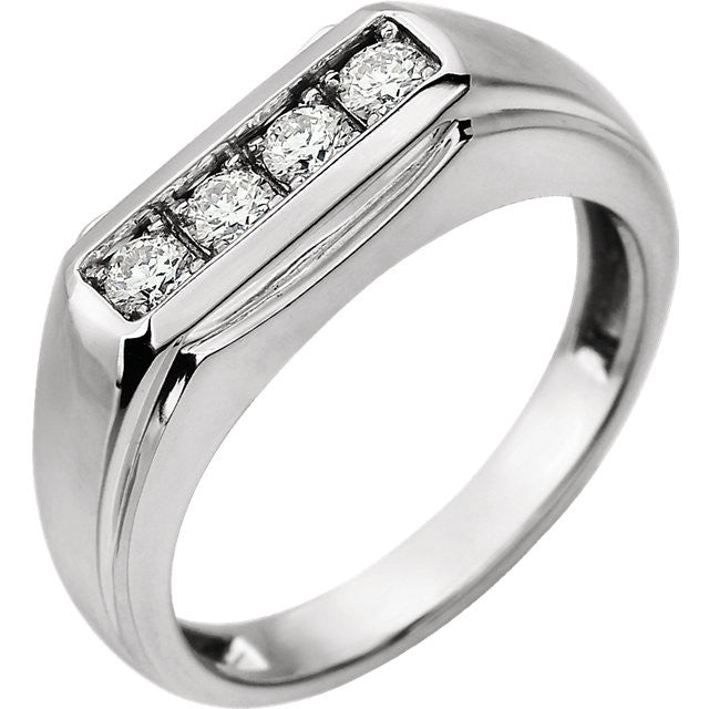 Ring > Men's > Diamond > 3/8 CTW > Two-Tone > 14kt.*Multiple Diamond Cuts and Weights available*