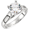 Center > CZ > with > Ring > Engagement > Solitaire > Woven > 4.1mm