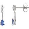 Earrings > Tanzanite & Diamond > Genuine