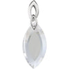 Pendant > Shaped > Marquise > Quartz > Clear > 36x12x7mm