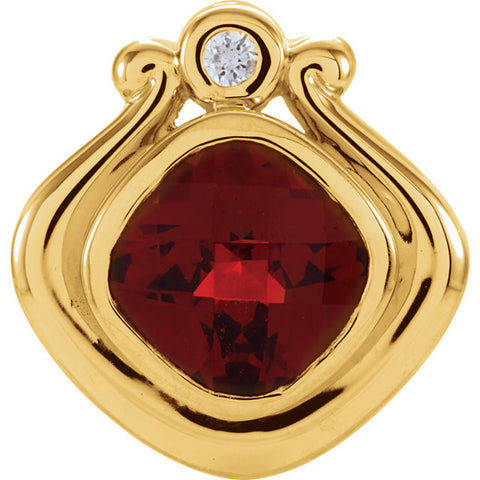 Pendant > Diamond > and > Garnet > Mozambique > Genuine