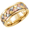 Band > Hand-Woven > 7.75mm > Tri-Color > 14kt