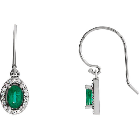 Earrings > Diamond > CTW > 1/Emerald & 1