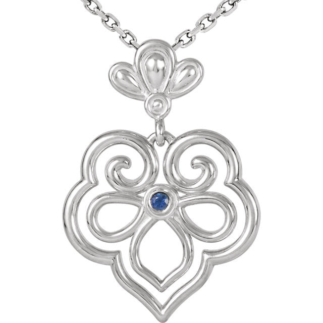 Necklace > 18" > Sapphire > Blue