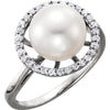 Ring > Diamond > CTW > 1/Pearl & 1 > Freshwater > 9.5-10mm.*Multiple Diamond Cuts and Weights available*