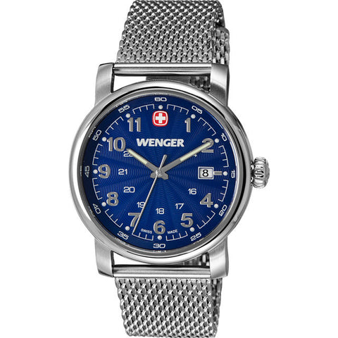 Bracelet > Mesh > Steel > Stainless > with > Dial > Blue > Classic > Urban > Wenger®