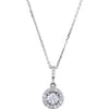 Necklace > 18" > or > Pendant > Halo-Styled > Diamond > 1/2 CTW